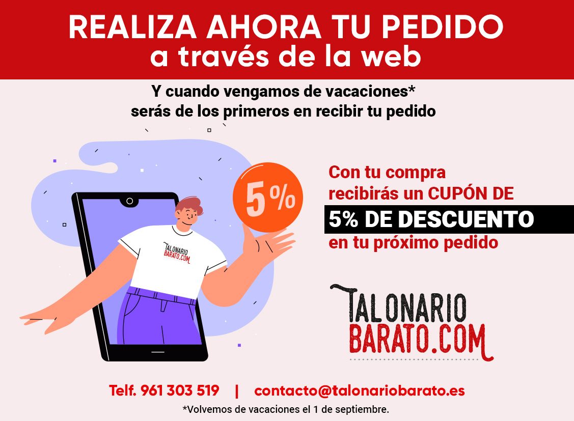 5% de descuento - talonariobarato.com
